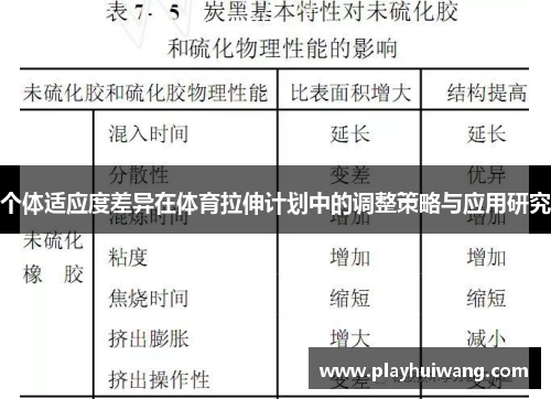 个体适应度差异在体育拉伸计划中的调整策略与应用研究